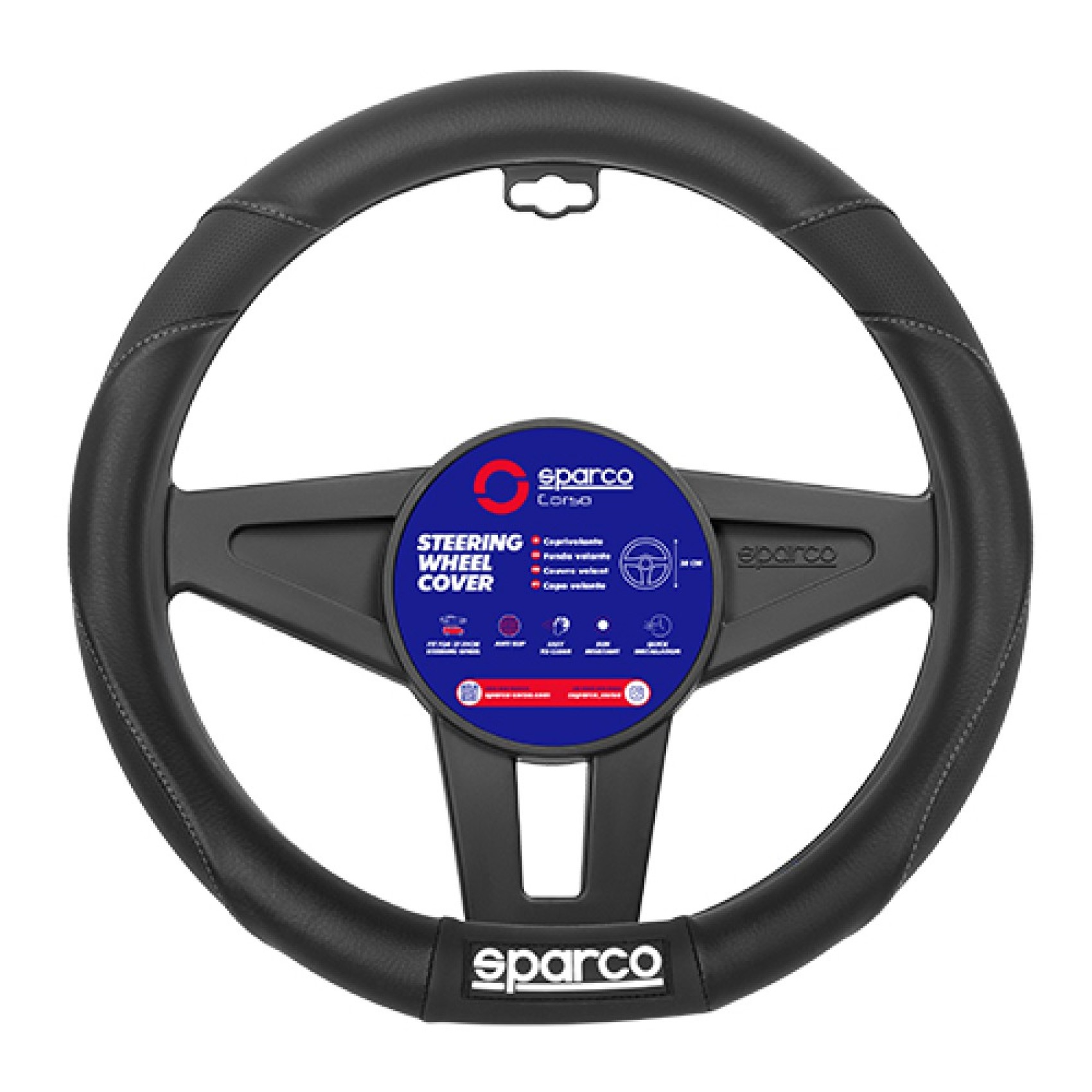 Κάλυμμα Τιμονιού μαύρο small D35cm 9cm 1τμχ Sparco Κάλυμμα Τιμονιού μαύρο small D35cm 9cm 1τμχ Sparco