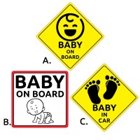 Baby on Board Car Sign 12.5×12.5cm - C