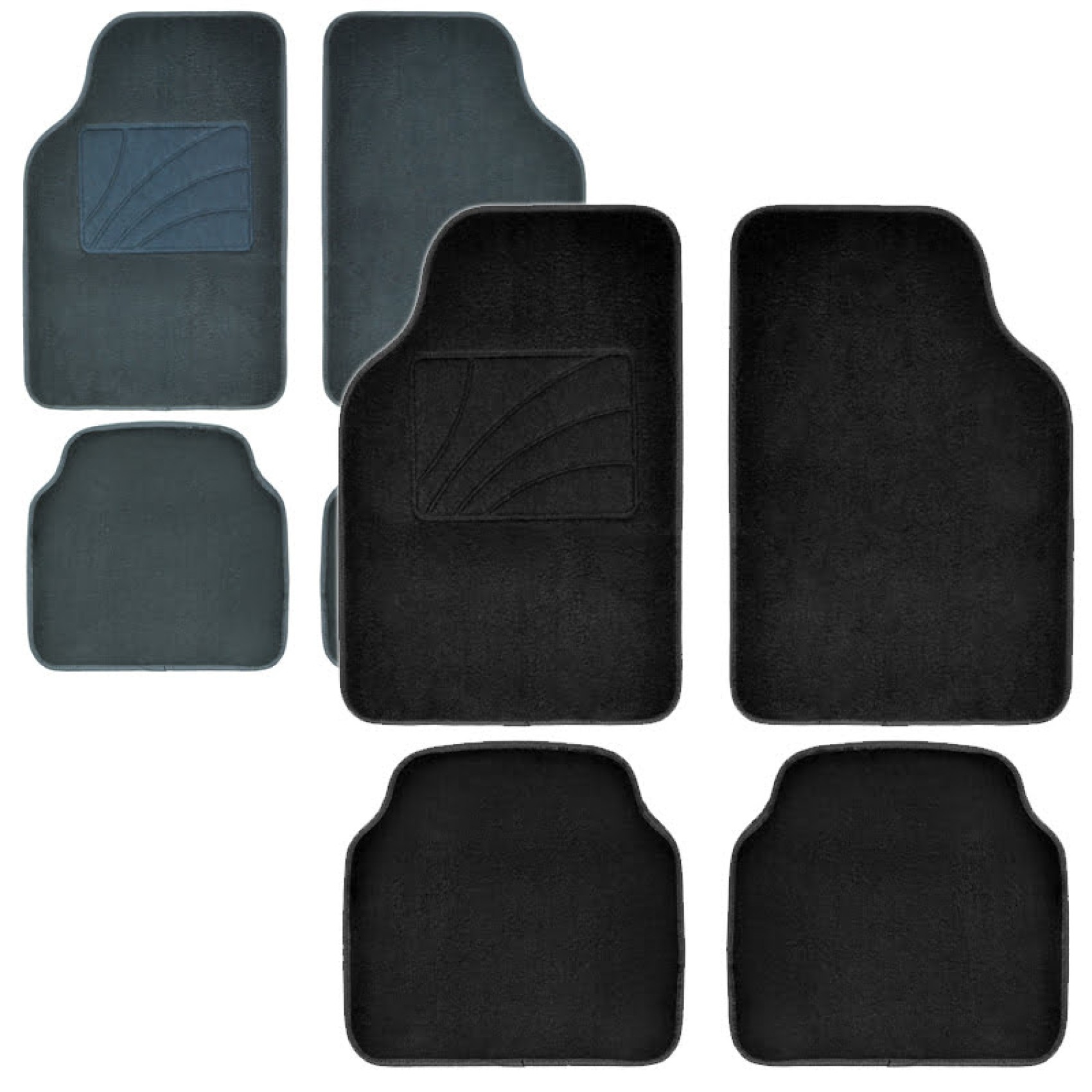 Car Carpets “LANCE” 700gr 4 pcs - ΓΚΡΙ