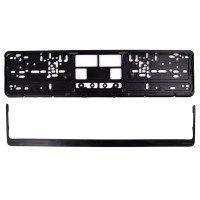 Licence Plate Frame Black Snap-On