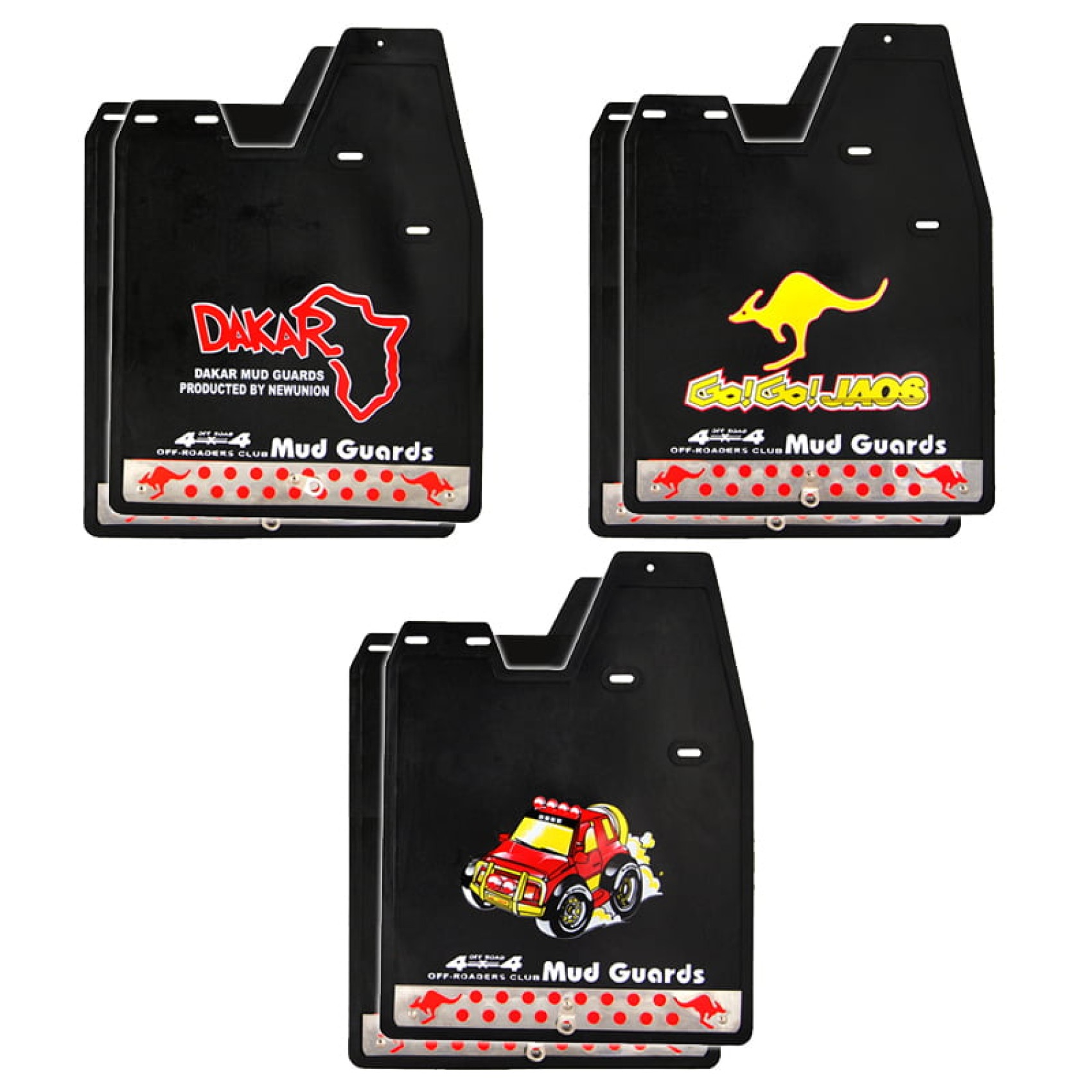 SUV Mud Flaps Black 48x36cm Pair - DAKAR ΜΑΥΡΟ