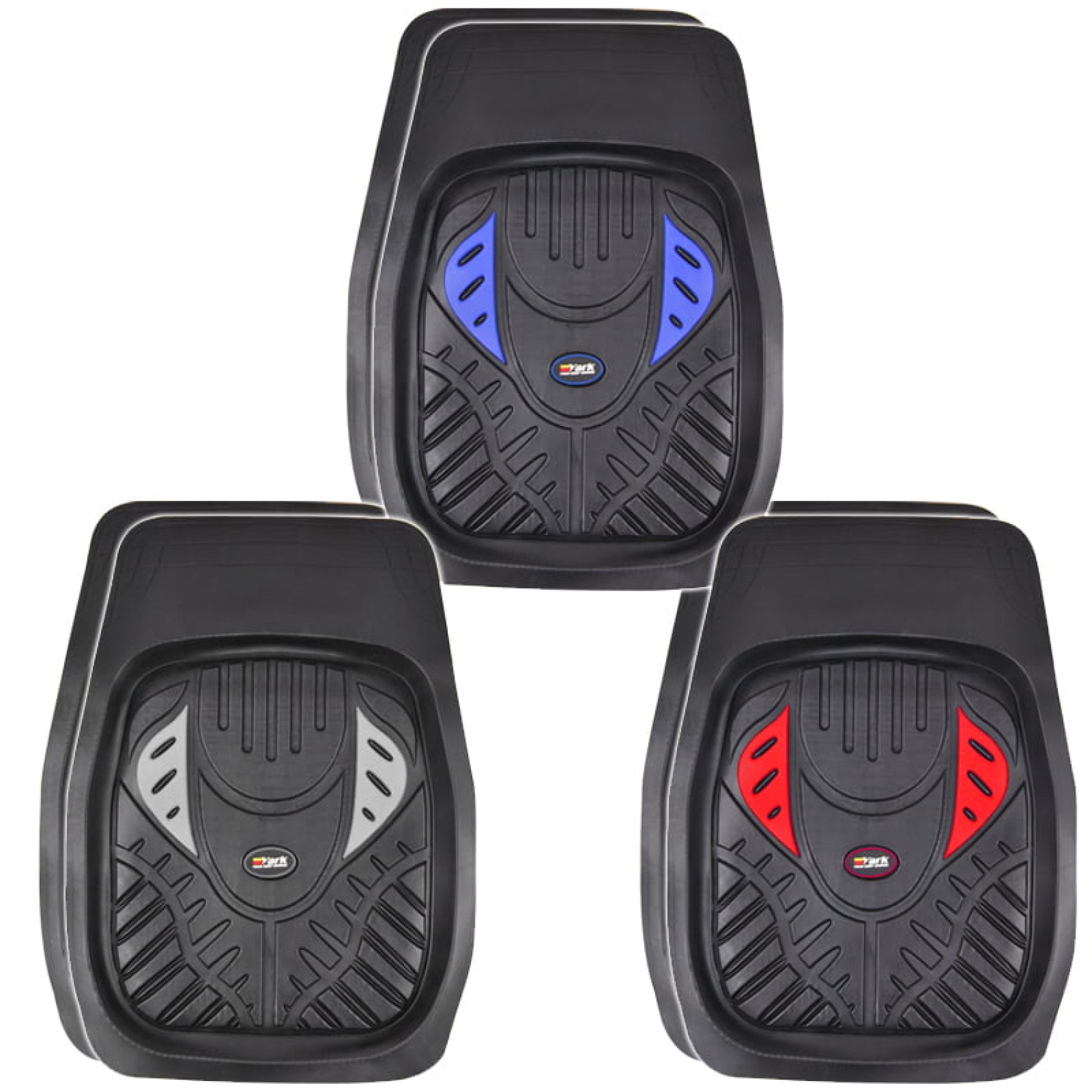 Yark Front Tray Mats 2 pcs - ΜΑΥΡΟ/ΓΚΡΙ