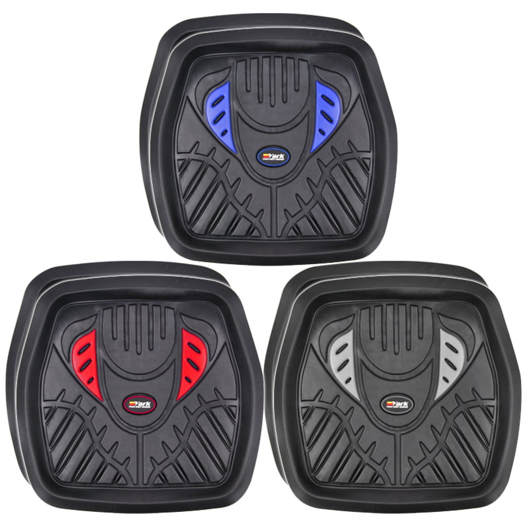 Yark Rear Tray Mats 2 pcs - ΜΑΥΡΟ/ΚΟΚΚΙΝΟ