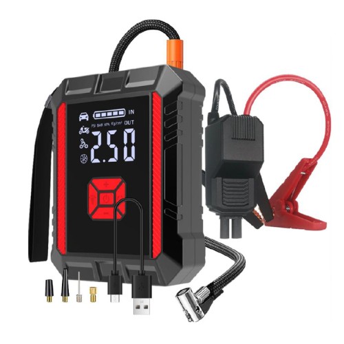 Φορητός Εκκινητής Αυτοκινήτου 12V & Τρόμπα X6 & Power Bank 14.800mAh με Φακό και USB Φορητός Εκκινητής Αυτοκινήτου 12V & Τρόμπα X6 & Power Bank 14.800mAh με Φακό και USB