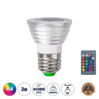 LED Σποτ με Βάση E27 RGB