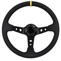 τιμονι βαθυ μαυρο dark spy 35cm - μαυρο/κιτρινο