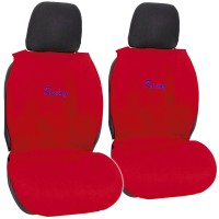 πλατοκαθίσματα μπροστινά σετ universal (πετσετέ) racing fresh 2 τμχ - κοκκινο