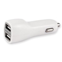 φορτιστης αυτοκινητου 2 usb 1000/2100ma - ασπρο