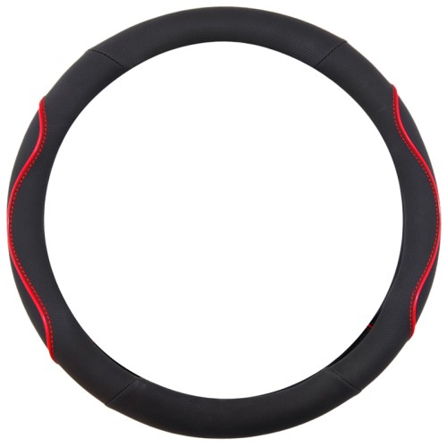 καλυμμα τιμονιου wavy 38cm - μαυρο/κοκκινο καλυμμα τιμονιου wavy 38cm - μαυρο/κοκκινο
