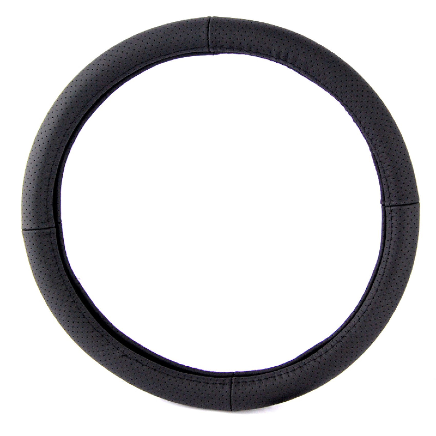καλυμμα τιμονιου δερμα μαυρο 38cm