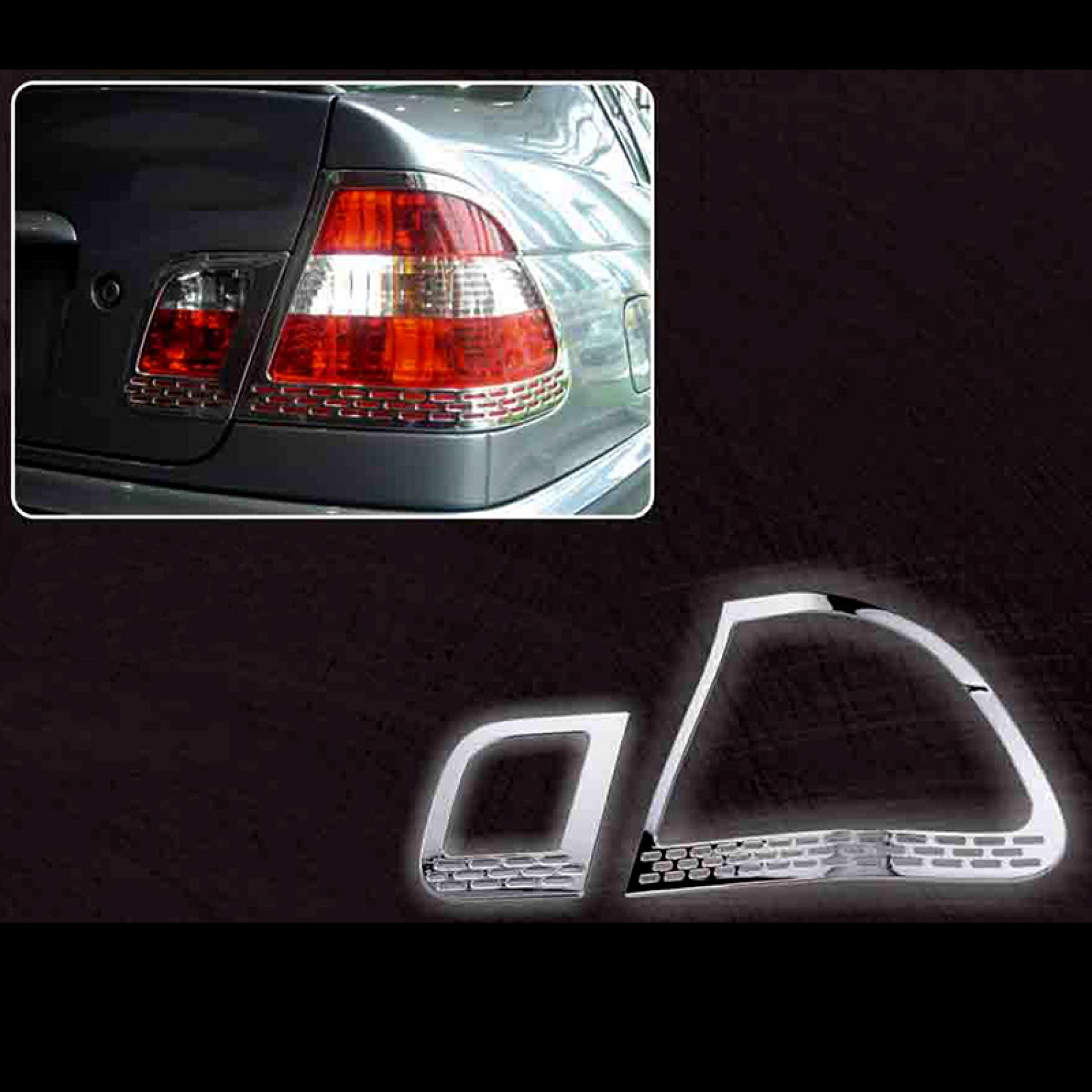 ΦΑΝΑΡΙΩΝ ΜΑΣΚΑΚΙΑ ΠΙΣΩ BMW E46, 40 03- SILVER
