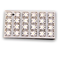 λάμπα πλαφονιέρας με 24 led, 35x65mm, λευκό 1 τμχ