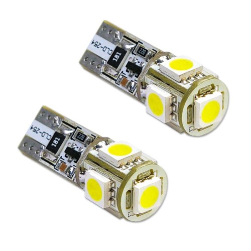 λαμπες led τ10 canbus 5 led - καρφι 2 τμχ