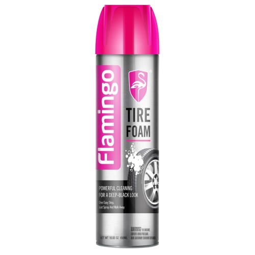 Flamingo γυαλιστικο & συντηρηση ελαστικων - αφρος 650ml