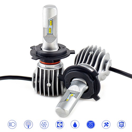 συστημα led d6 h4 canbus & emc 50w 6000lm
