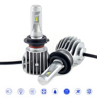 συστημα led d6 h7 canbus & emc 50w 6000lm