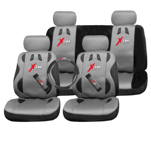 καλύμματα σετ universal με αποσπώμενο κεφαλάρι (polymesh) x3m racing 11 τμχ καλύμματα ζωνών και τιμονιού καλύμματα σετ universal με αποσπώμενο κεφαλάρι (polymesh) x3m racing 11 τμχ καλύμματα ζωνών και τιμονιού