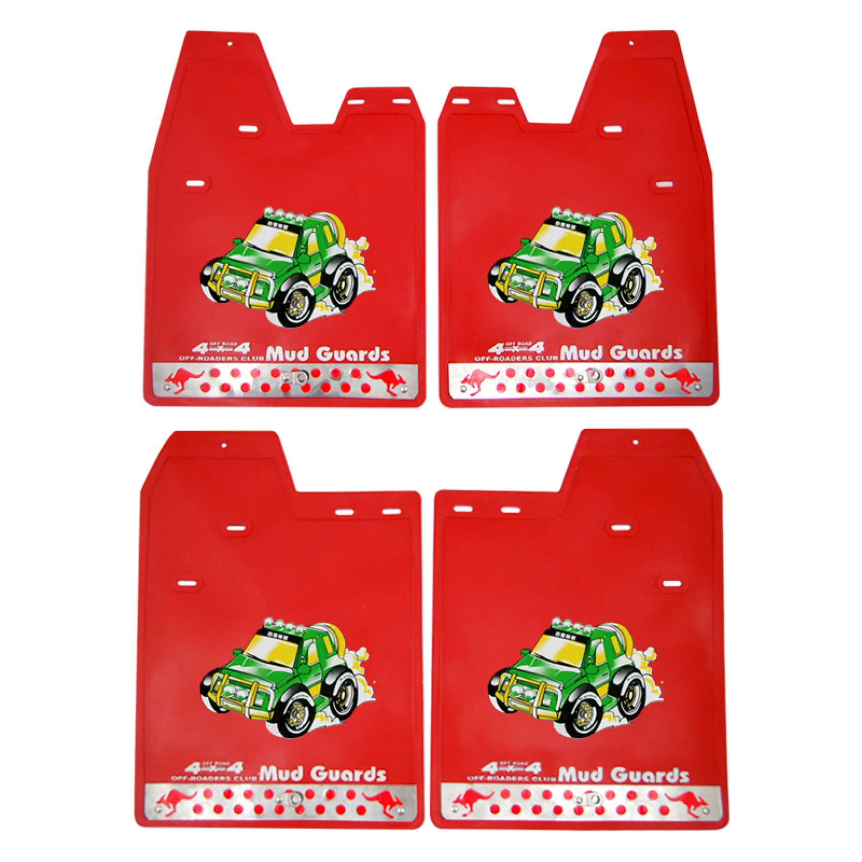 λασπωτηρες suv 48x36cm 4τμχ - suv κοκκινο
