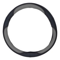 καλυμμα τιμονιου triple c pu 38cm - μαυρο/γκρι