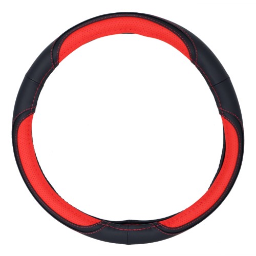καλυμμα τιμονιου triple c pu 38cm - μαυρο/κοκκινο καλυμμα τιμονιου triple c pu 38cm - μαυρο/κοκκινο