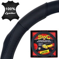 καλυμμα τιμονιου δερμα curves 38cm - μαυρο