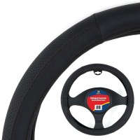 καλυμμα τιμονιου δερματινη μαυρο 38cm