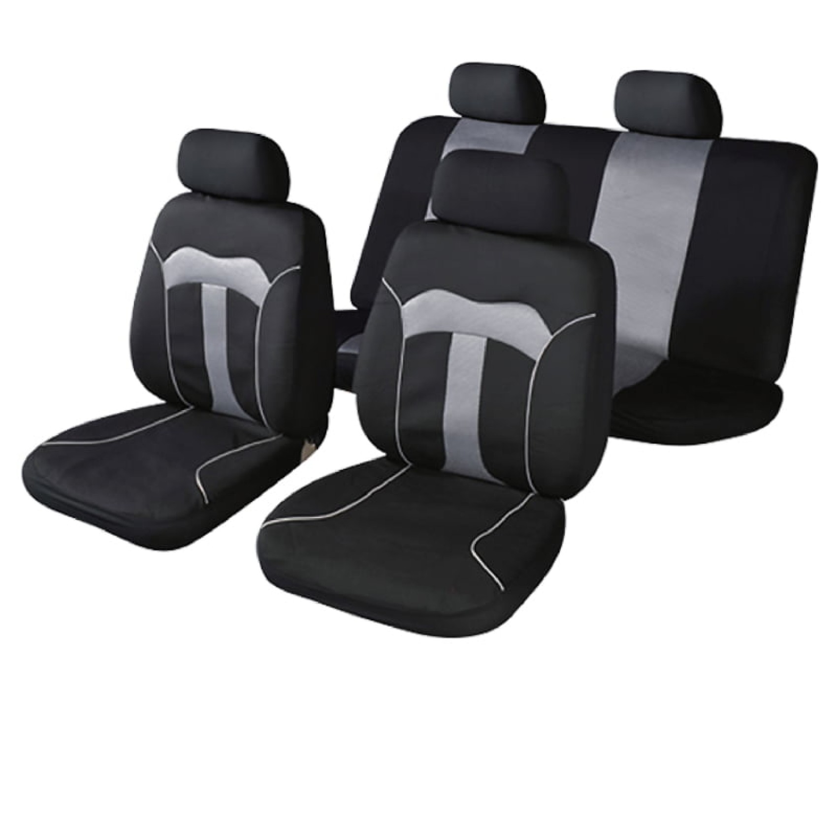 καλύμματα σετ universal με αποσπώμενο κεφαλάρι (polymesh) thor 10 τμχ - μαυρο/γκρι