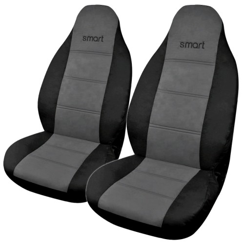 καλύμματα μπροστινά σετ smart με ενσωματωμένο κεφαλάρι (pu) 2 τμχ - μαυρο/γκρι καλύμματα μπροστινά σετ smart με ενσωματωμένο κεφαλάρι (pu) 2 τμχ - μαυρο/γκρι