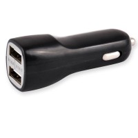 φορτιστης αυτοκινητου 2 usb 1000/2100ma - μαυρο