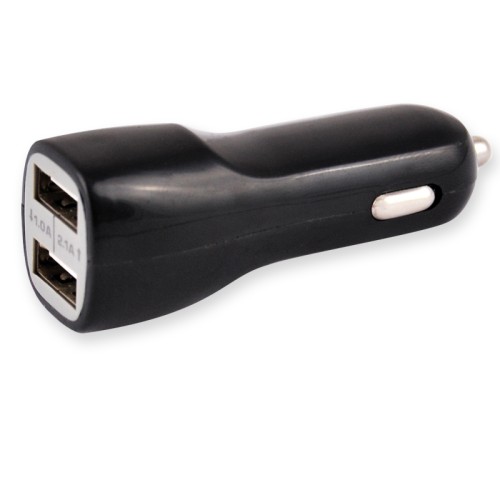 φορτιστης αυτοκινητου 2 usb 1000/2100ma - μαυρο φορτιστης αυτοκινητου 2 usb 1000/2100ma - μαυρο