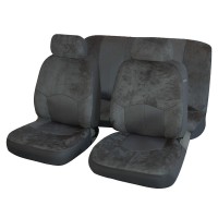 καλύμματα σετ universal με αποσπώμενο κεφαλάρι (alcantara) 6 τμχ - γκρι