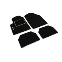 μοκέτα πατάκια evolution carpower set 4τμχ μαύρο-άσπρο