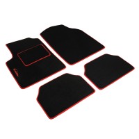 μοκέτα πατάκια evolution carpower set 4τμχ μαύρο-κόκκινο
