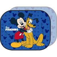 ηλιοπροστασία αυτοκινήτου με βεντούζα 44x35cm mickey - pluto 2τμχ colzani