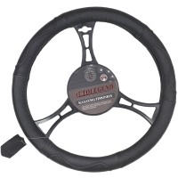 κάλυμμα τιμονιού δερμάτινο xlarge (41cm) μαύρο 1τμχ autolegend