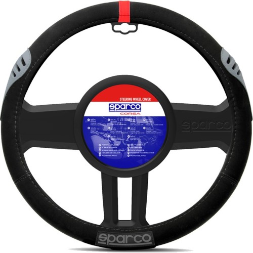 κάλυμμα τιμονιού συνθετικό sport line κόκκινο 1τμχ sparco