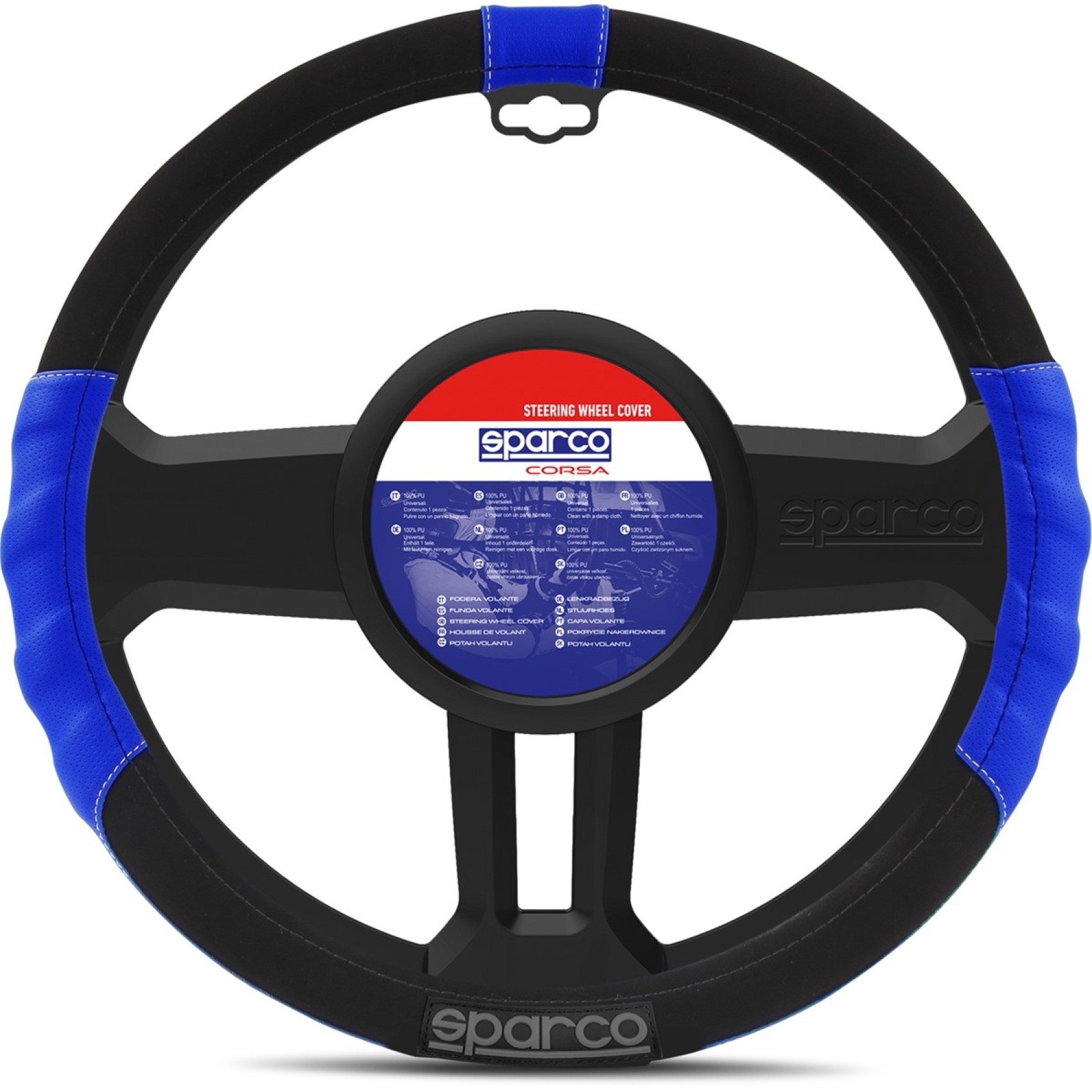Κάλυμμα Τιμονιού Συνθετικό Sport Line μπλε 1τμχ Sparco