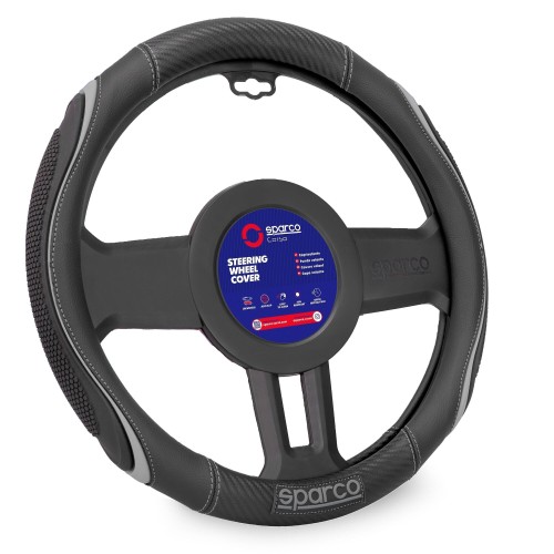 κάλυμμα τιμονιού συνθετικό μαύρο 1τμχ sparco
