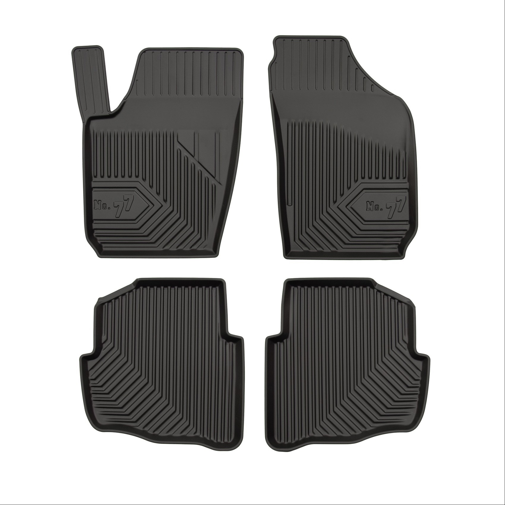 Πατάκια-Σκαφάκια No77 για Skoda Fabia 1999-2007 4τμχ Frogum