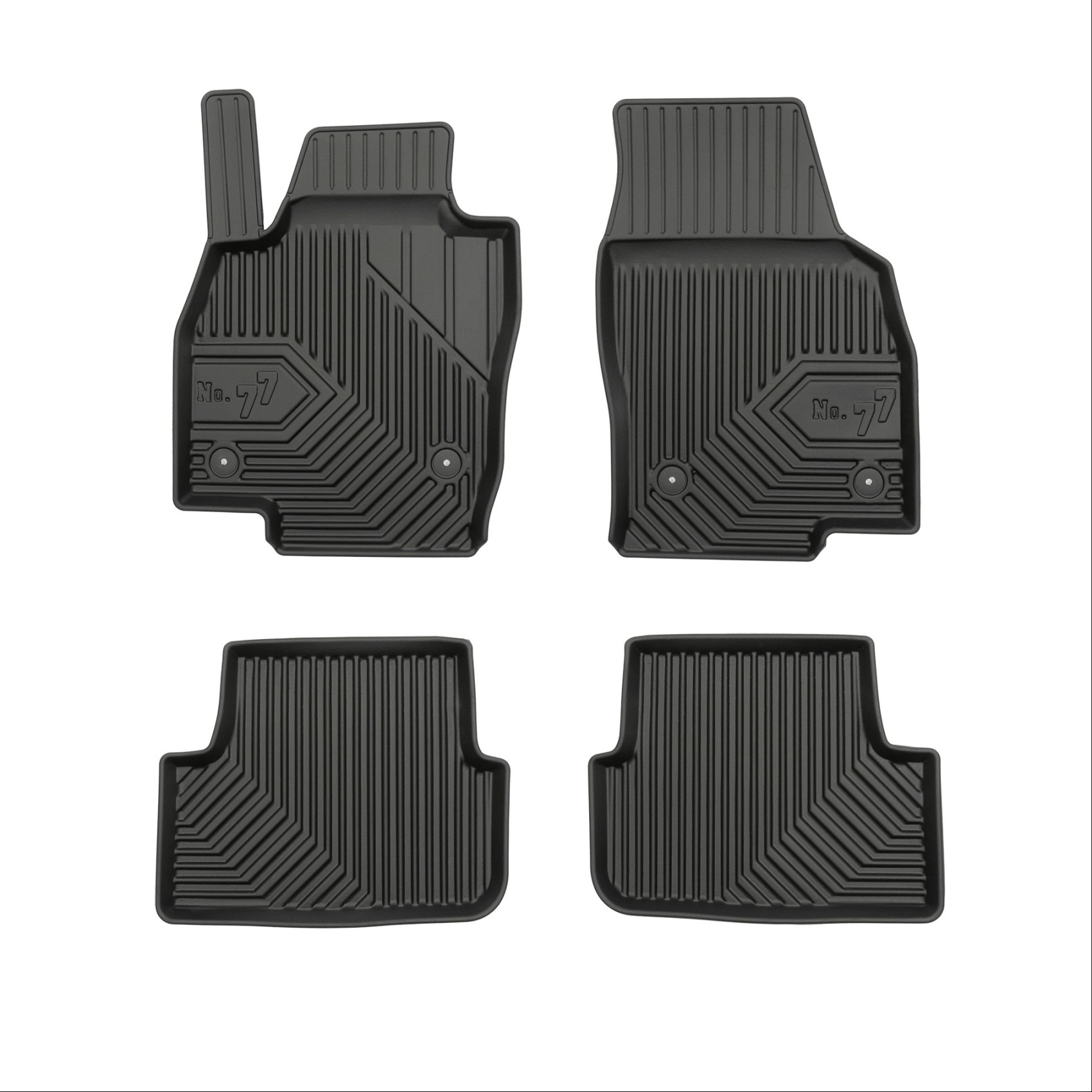 Πατάκια-Σκαφάκια No77 για Seat Arona 2017-> Seat Ibiza 2017-> Skoda Fabia 2021-> VW Polo 2017-> VW Taigo 2020->  4τμχ Frogum