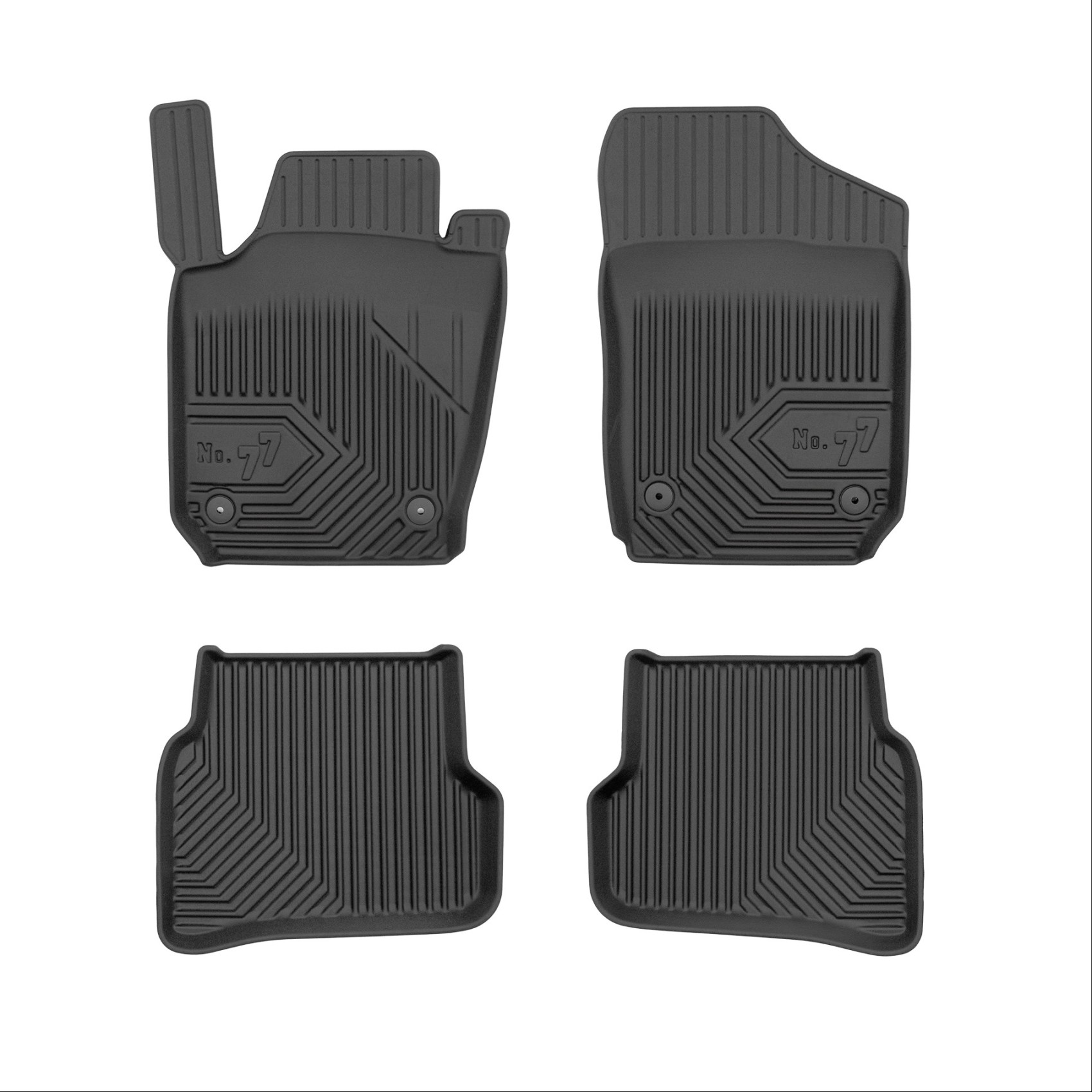 Πατάκια-Σκαφάκια No77 για Seat Ibiza 2008-2017 Skoda Fabia 2014-2021 VW Polo 2009-2017 4τμχ Frogum
