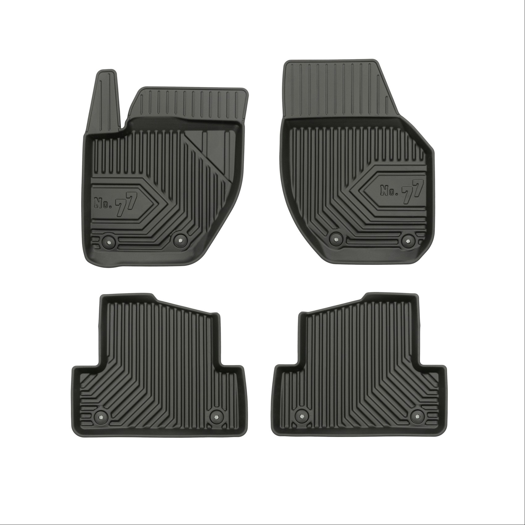 Πατάκια-Σκαφάκια No77 για Volvo V40 2012-2019 4τμχ Frogum