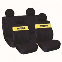 Κάλυμμα Καθισμάτων Υφασμάτινο Momo Σετ 7τμχ 002 Μαύρο-Κίτρινο