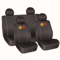 Κάλυμμα Καθισμάτων Υφασμάτινο Momo Σετ 7τμχ 003 Μαύρο-Γκρι
