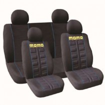 Κάλυμμα Καθισμάτων Υφασμάτινο Momo Σετ 7τμχ 009 Μαύρο-Μπλε