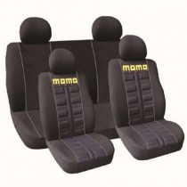 Κάλυμμα Καθισμάτων Υφασμάτινο Momo Σετ 7τμχ 009 Μαύρο-Γκρι