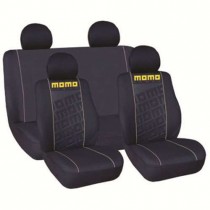 Κάλυμμα Καθισμάτων Υφασμάτινο Momo Σετ 7τμχ 008 Μαύρο-Γκρι