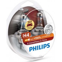 Philips H4 X-Treme Vision G-Force 10G αντοχή +130% περισσότερο φως σετ 2τμχ