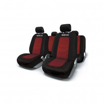 Κάλυμμα Καθισμάτων Πλήρες Sparco Polyester Mesh Spc1019Rs Μαύρο-Κόκκινο