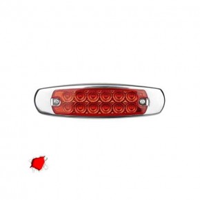 Led Πλευρικά Φώτα Όγκου Φορτηγών Αλουμινίου Νίκελ Ip66 14Smd 24V 1Τμχ - Κόκκινο